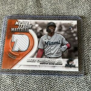 Jazz Chisholm Jr player one memorabilia card